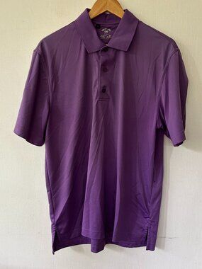 Monterey‎ Club Dry Swing Golf Polo Mens Large Purple Collared Preppy Tennis Wick